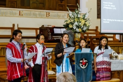 Karen Community singing at the Induction Service of Rev Halgryn